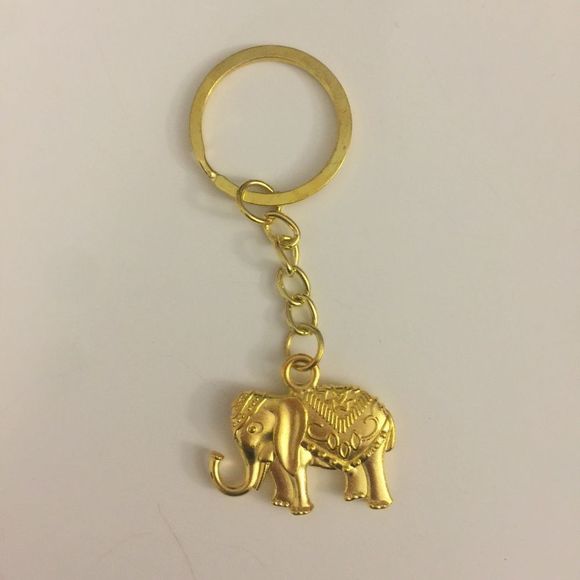Goldtone Elephant Keychain - Picture 2 of 5